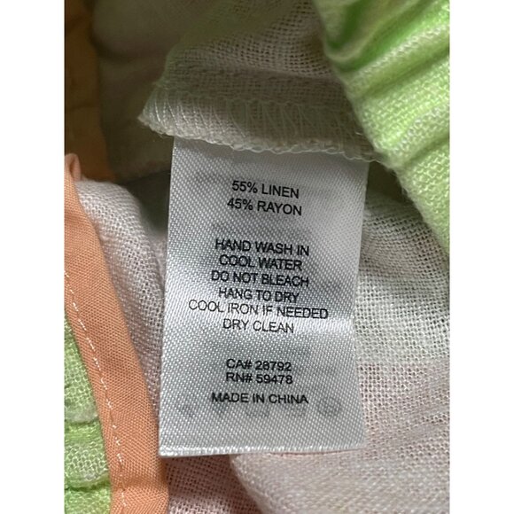C&C California Womens Drawstring Linen Blend Tropical Print Shorts Sz 4 - Picture 6 of 6